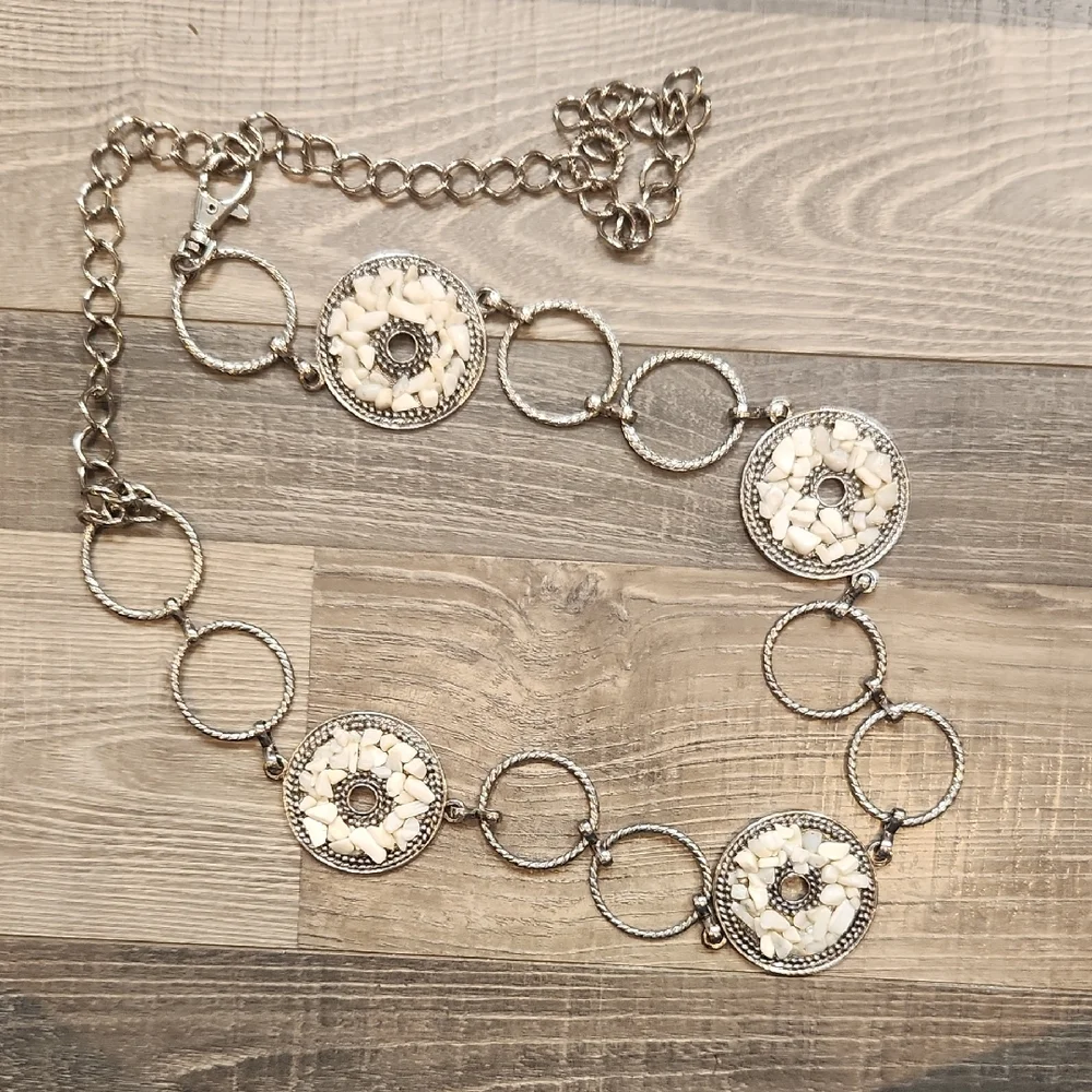 Concho Style‎ Adjustable Metal Statement Piece Belt With Stones